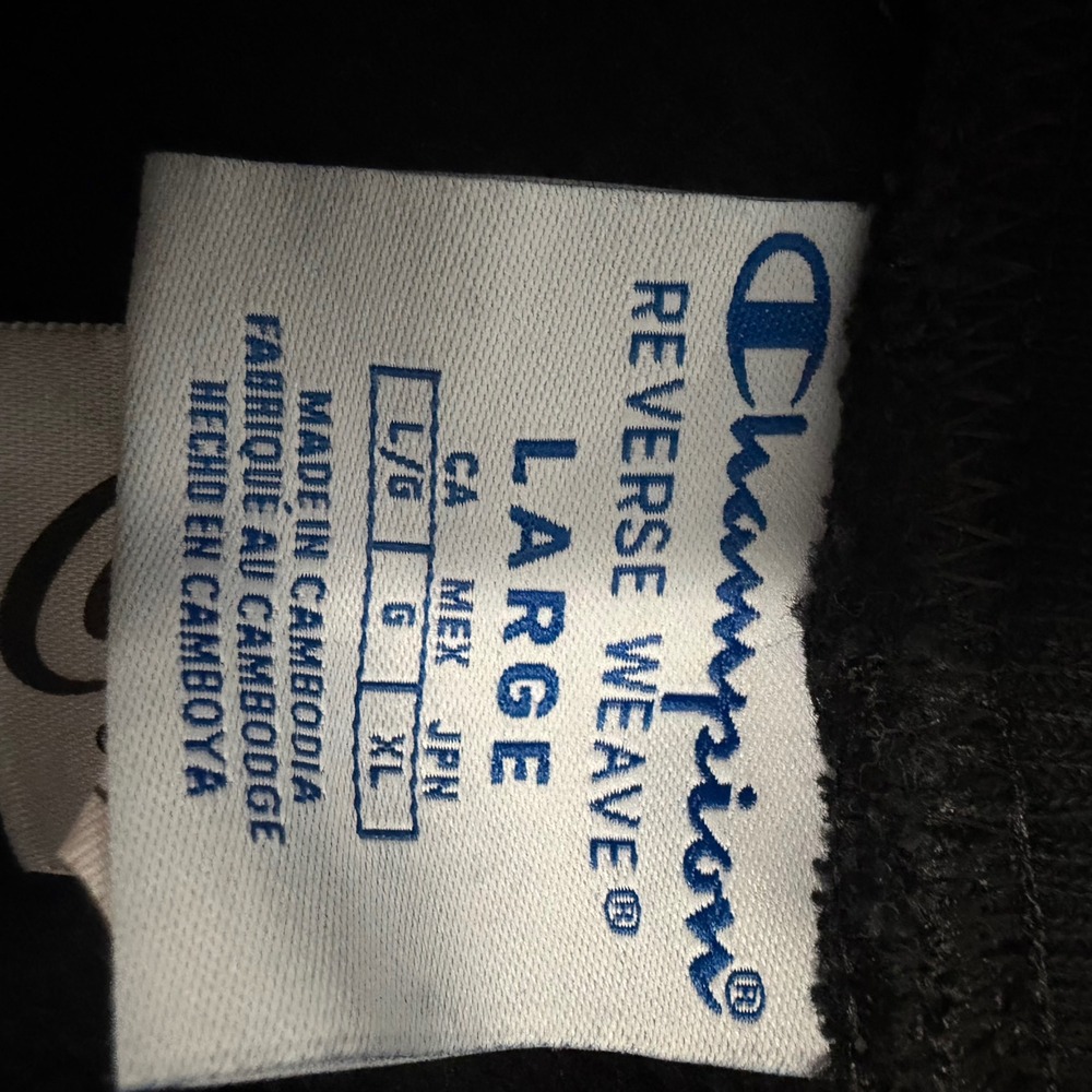 Champion Sweatpants Mens Large Black Coca-Cola Reverse Weave Joggers Graphic - Picture 2 of 12